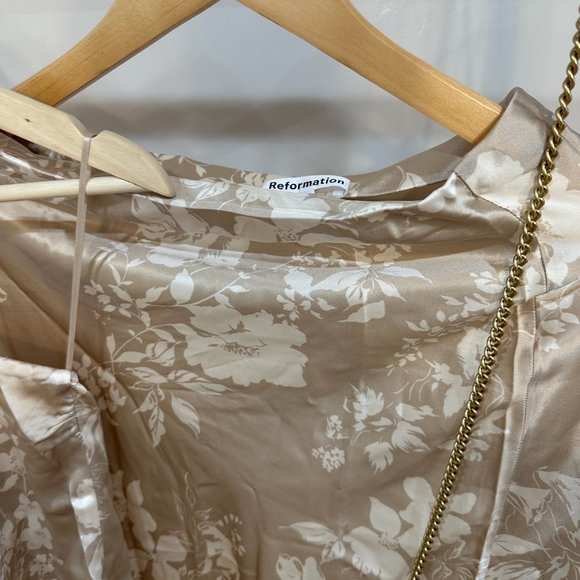 Reformation Beba 🕸Silk🕸 Two Piece | Sable 🎉SALE🎀 NEW - Picture 13 of 16